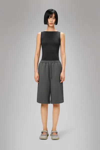 Rains Sintra Fleece Bermuda Shorts In Grey
