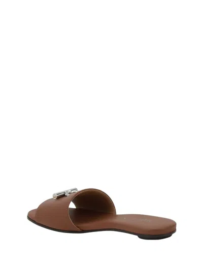 Alexander Mcqueen Flat Sandals  Woman Color Brown In Brown