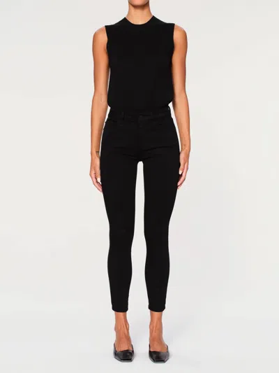 Dl1961 - Women's Florence Skinny Mid Rise Instasculpt Crop Jeans In Hail In Multi