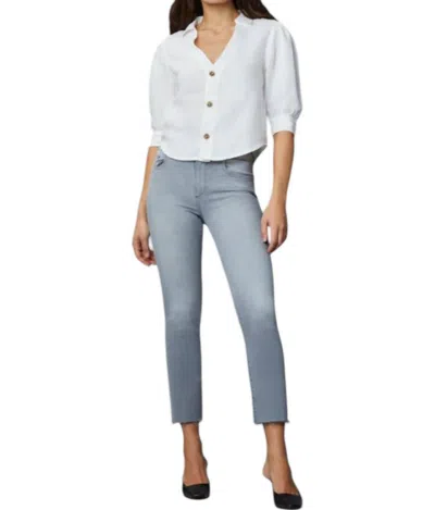 Dl1961 - Women's Mara Straight Mid Rise Instasculpt Crop Jeans In Smoke In Grey