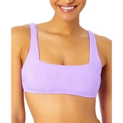 Salt + Cove Salt Cove Juniors Ribbed Square Neck Bikini Top Ribbed V Waist Bikini Bottoms Created For Macys In Purple