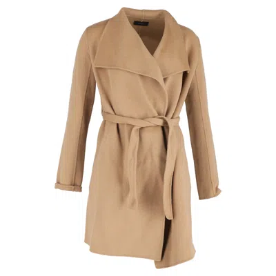 Joseph Belted Coat In Beige Wool In Beige