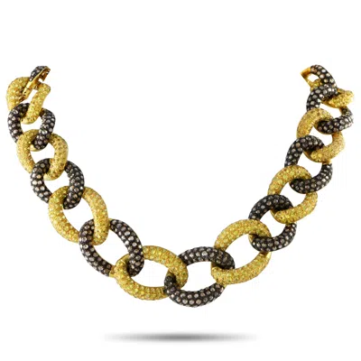 Kanaris 18k Yellow Gold 34.20ct Diamond And Yellow Sapphire Link Necklace Kan08-013125 In Gold