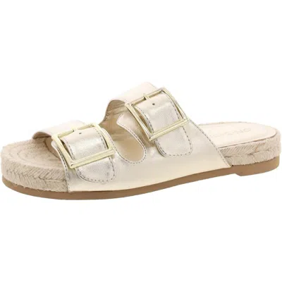On 34th Milaa Womens Buckle Faux Leather Slide Sandals In Multi