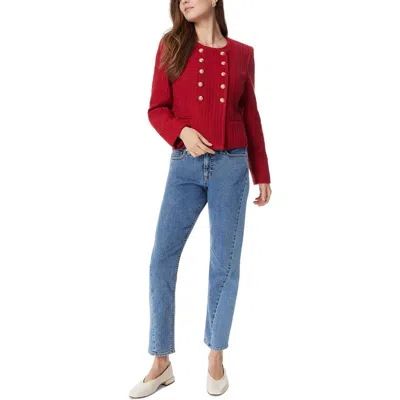 Sam Edelman Women's Fiona Collarless Tweed Double-breasted Jacket In Multi