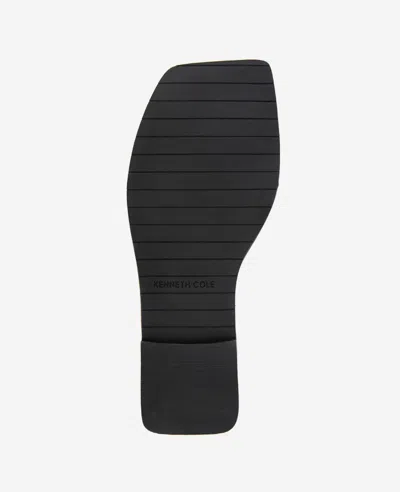Kenneth Cole Asher Leather Metal Ring Sandal In Black Leather