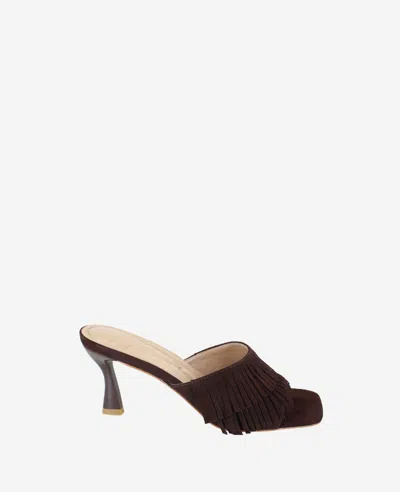 Kenneth Cole Darby Slide Sandal In Chocolate Suede