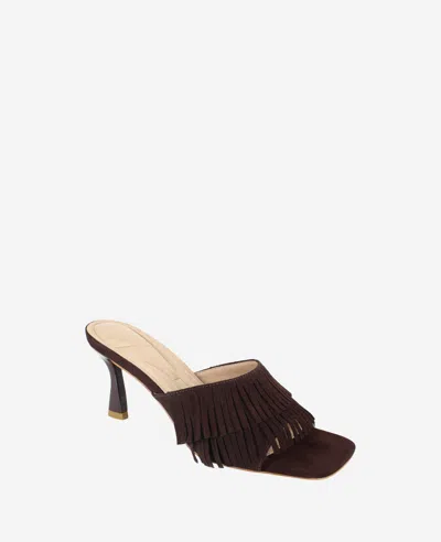 Kenneth Cole Darby Slide Sandal In Chocolate Suede