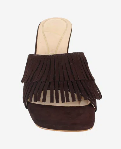 Kenneth Cole Darby Slide Sandal In Chocolate Suede