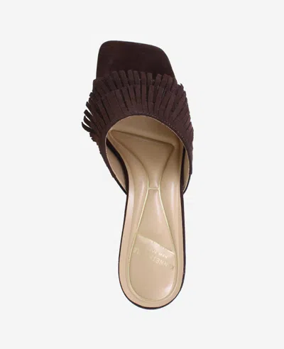 Kenneth Cole Darby Slide Sandal In Chocolate Suede