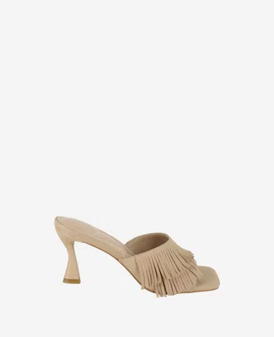 Kenneth Cole Darby Suede Fringe Heel In Camel Suede