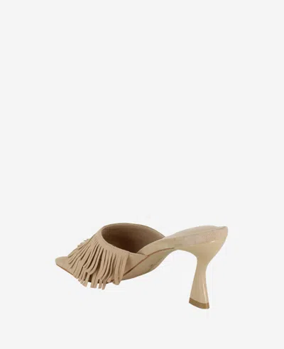 Kenneth Cole Darby Suede Fringe Heel In Camel Suede