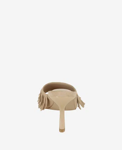 Kenneth Cole Darby Suede Fringe Heel In Camel Suede
