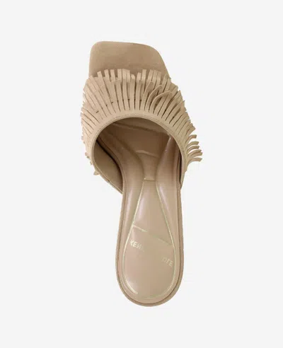 Kenneth Cole Darby Suede Fringe Heel In Camel Suede