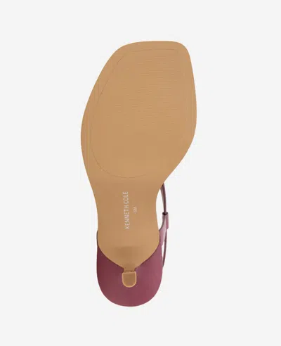 Kenneth Cole Geala Slingback Kitten Heel Sandal In Dark Red Leather