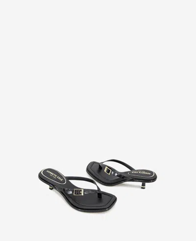 Kenneth Cole Gillie Kitten Heel Slide Sandal In Black Croco