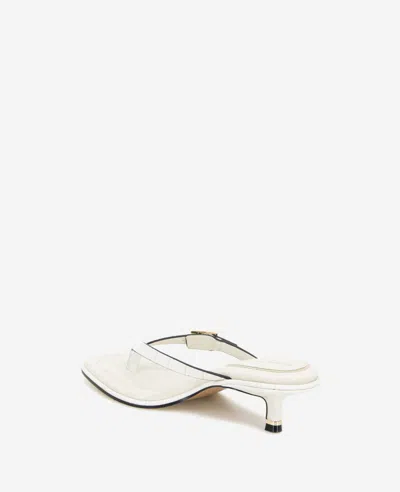 Kenneth Cole Gillie Embossed Croco Kitten Heel Buckle Sandal In Cream Croco