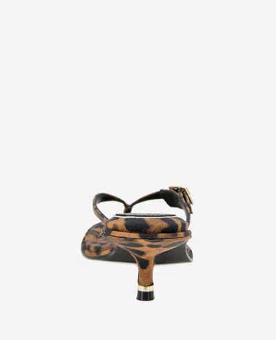 Kenneth Cole Gillie Kitten Heel Slide Sandal In Leopard Fabric