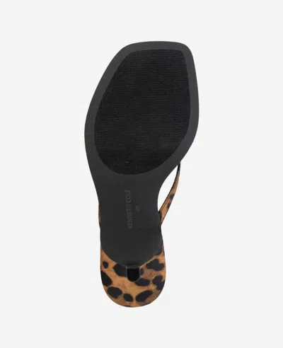 Kenneth Cole Gillie Kitten Heel Slide Sandal In Leopard Fabric