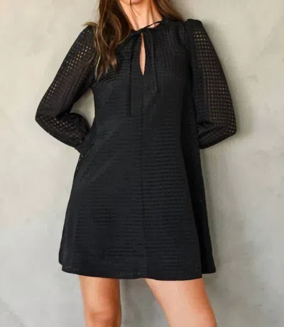 Adelyn Rae Women's Seersucker Mini Dress In Black In Black