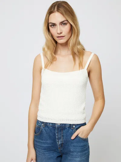 French Connection Pointelle Knit Camisole In Cream