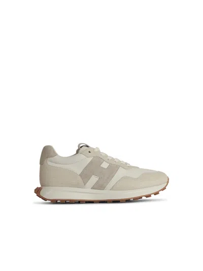 Hogan 'h602' Leather Sneakers Featuring Suede Panels