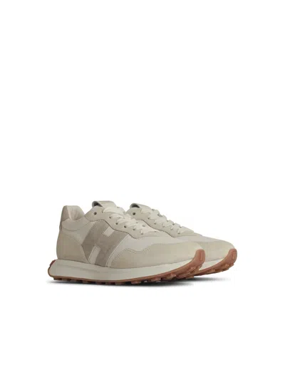 Hogan 'h602' Leather Sneakers Featuring Suede Panels