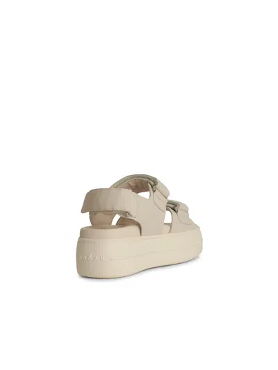 Hogan H680 Black Leather Sandals