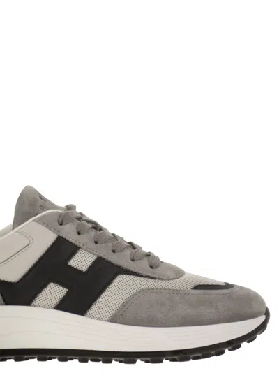 Hogan Round Toe Rubber Sole Panelled Design Sneakers
