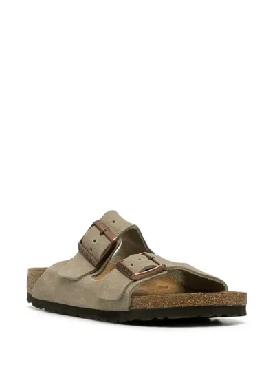 Birkenstock Sandals Arizona Sfb Suede Leather In Grey