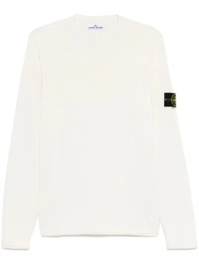 Stone Island Compass-badge Sweater In Beige