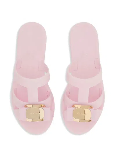 Ferragamo Women's Lilou Rubber Slides In Multicolor