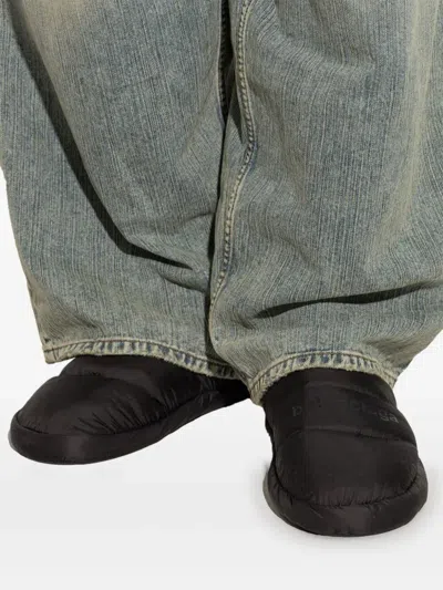 Balenciaga Polyamide And Fleece Alaska Slipper Shoes In Black
