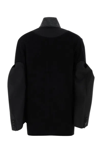 Sacai Jackets And Vests In Black