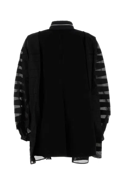 Sacai Panelled Jacket In Black