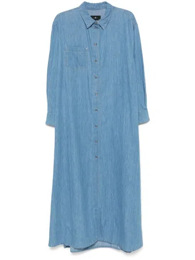 7 For All Mankind Ivy Maxi Dress In Blue