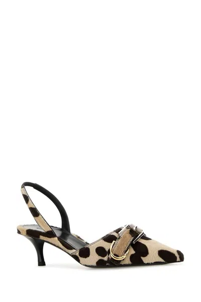 Givenchy Womens Brown/oth Voyou 45 Dalmation-pattern Leather Slingback Pumps Eur 38/5 Uk In Blackbeige