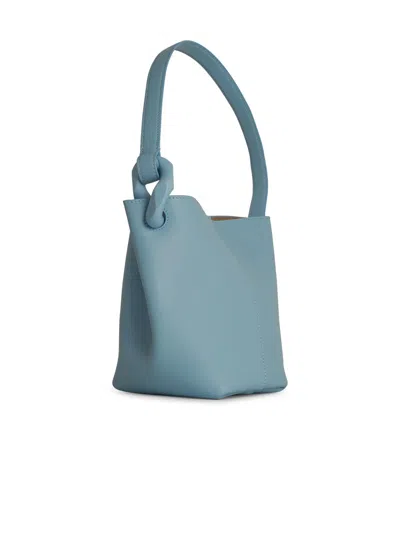 Jw Anderson 'corner' Bucket Bag In Light Blue Lear