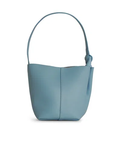 Jw Anderson 'corner' Bucket Bag In Light Blue Lear