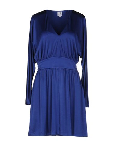Halston Heritage Short Dress In Blue