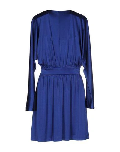 Shop Halston Heritage Short Dress In Blue