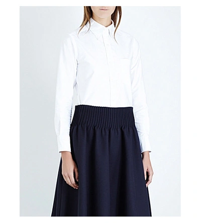 Shop Thom Browne Classic Oxford Cotton-poplin Shirt In White