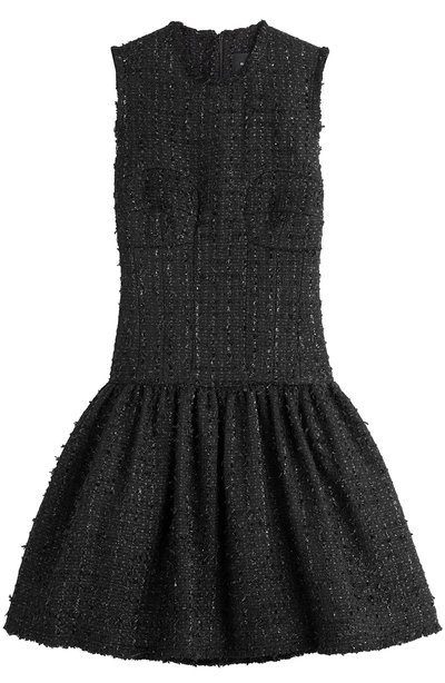 Simone Rocha Metallic Tweed Dress In Black
