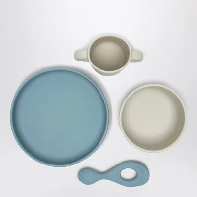 Liewood Vivi Tableware Set Aviator/ecru In Light Blue