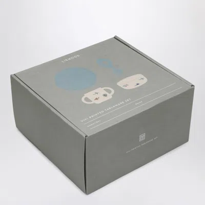 Liewood Vivi Tableware Set Aviator/ecru In Light Blue