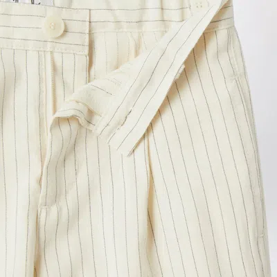 Il Gufo Pinstriped Cotton Bermuda Shorts In White