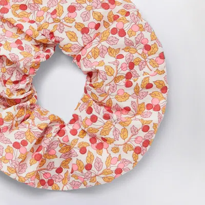 Il Gufo Leaves-print Scrunchie In Orange