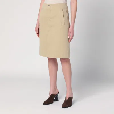 Burberry Beige Cotton Skirt In Beige