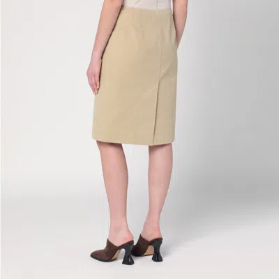 Burberry Beige Cotton Skirt In Beige