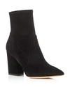 Loeffler Randall Isla Suede Chunky-heel Boots In Black
